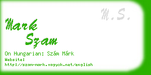 mark szam business card